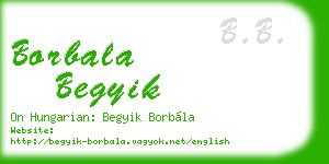 borbala begyik business card